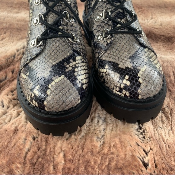 Marc Fisher Nula Grey Multi Snakeskin Boot - Picture 4 of 12